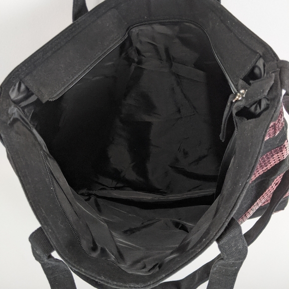 Victoria's Secret Pink Black Sequin Tote Bag - Picture 6 of 8